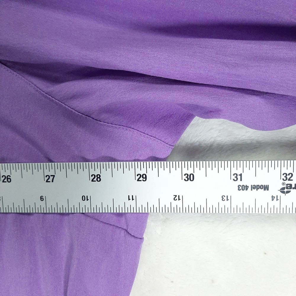 Venezia Jeans Purple Lavender Button Shirt Stretch Long Sleeve Plus Size 26/28 - Picture 5 of 7